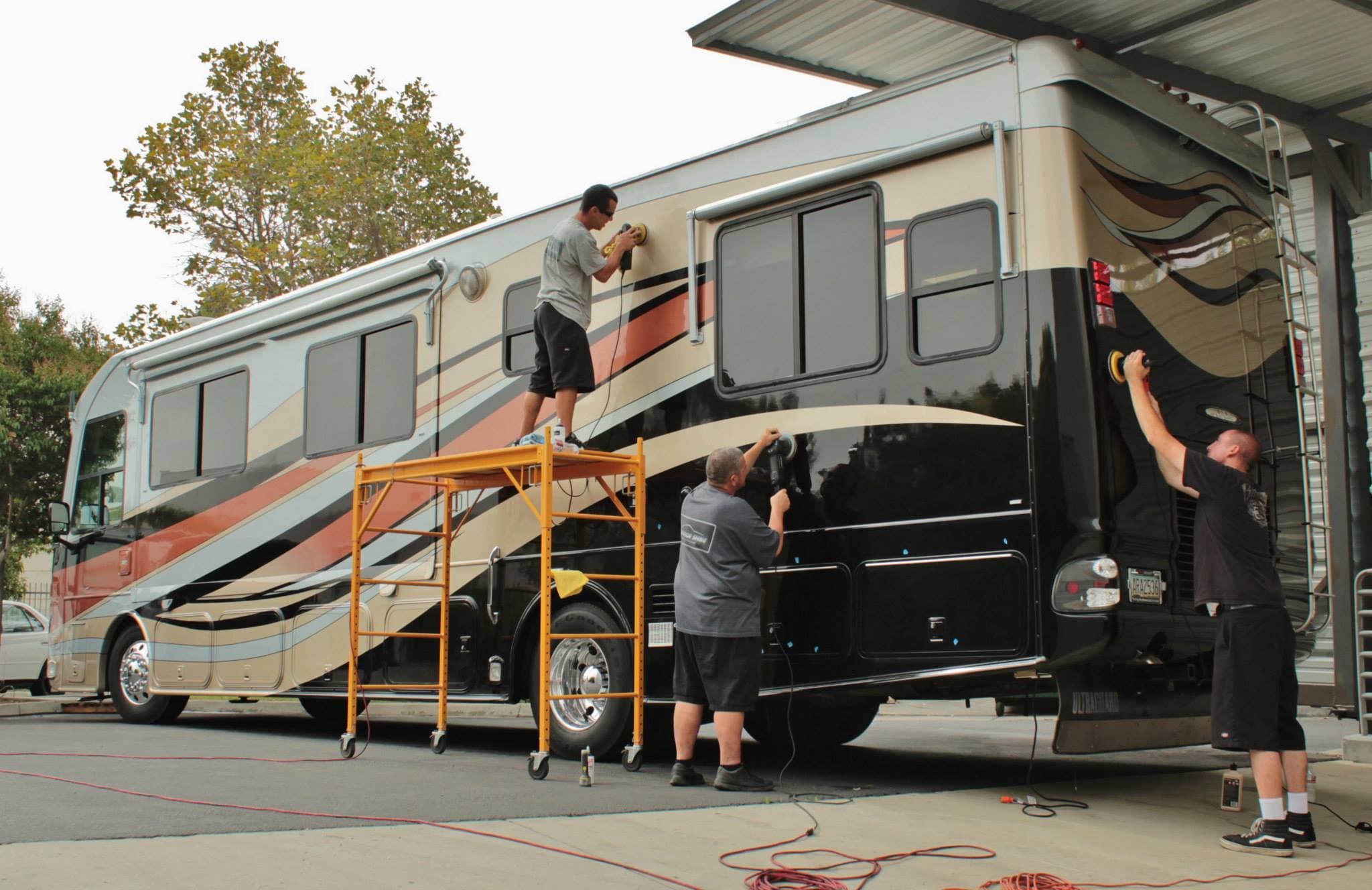 Get the ultimate shine and protection for your RV on-site at your location.
